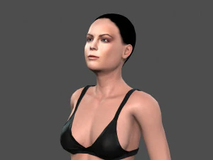 beautiful woman -rigged and animated for unity 3D Model