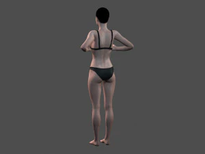 beautiful woman -rigged and animated for unity 3D Model