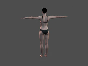 beautiful woman -rigged and animated for unity 3D Model