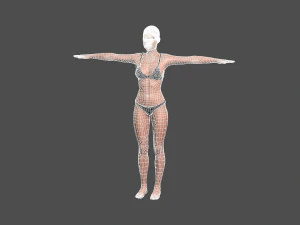 beautiful woman -rigged and animated for unity 3D Model