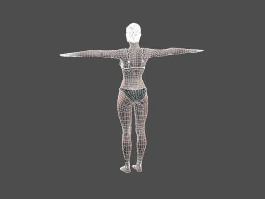 beautiful woman -rigged and animated for unity 3D Model