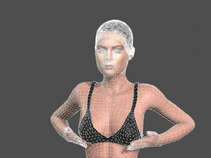 beautiful woman -rigged and animated for unity 3D Model
