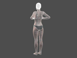 beautiful woman -rigged and animated for unity 3D Model
