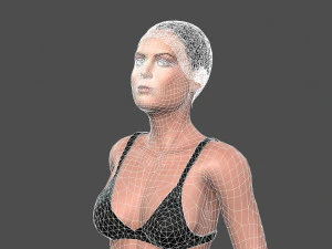 beautiful woman -rigged and animated for unity 3D Model