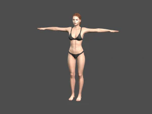 beautiful woman -rigged and animated for unity 3D Model