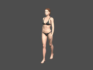 beautiful woman -rigged and animated for unity 3D Model