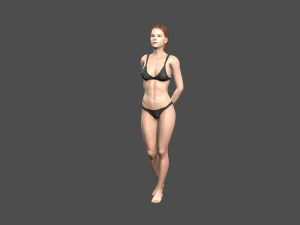 beautiful woman -rigged and animated for unity 3D Model
