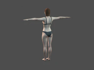 beautiful woman -rigged and animated for unity 3D Model
