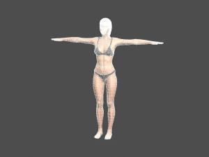beautiful woman -rigged and animated for unity 3D Model