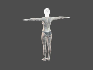 beautiful woman -rigged and animated for unity 3D Model