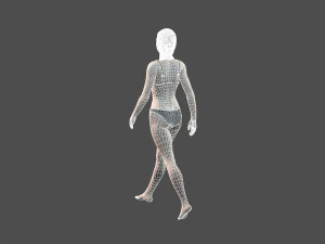 beautiful woman -rigged and animated for unity 3D Model