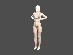beautiful woman -rigged and animated for unity 3D Model