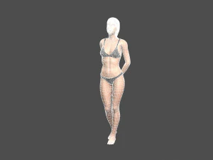 beautiful woman -rigged and animated for unity 3D Model