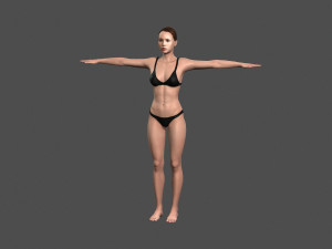 beautiful woman -rigged 3d character 3Dモデル