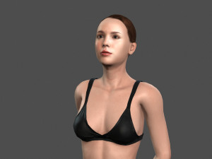 beautiful woman -rigged 3d character 3D Model