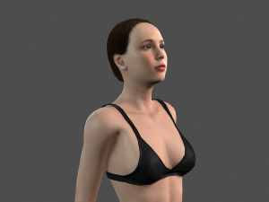 beautiful woman -rigged 3d character 3D Model