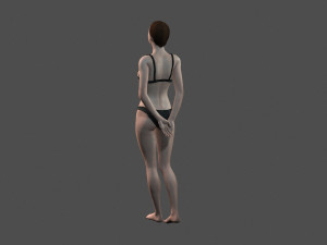 beautiful woman -rigged 3d character 3D Model
