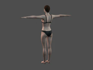 beautiful woman -rigged 3d character 3D Model