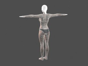 beautiful woman -rigged 3d character 3D Model