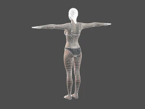 beautiful woman -rigged 3d character 3D Model