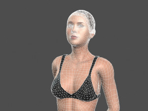 beautiful woman -rigged 3d character 3D Model