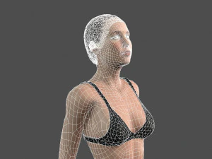 beautiful woman -rigged 3d character 3D Model