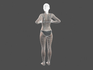 beautiful woman -rigged 3d character 3D Model