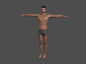 beautiful man -rigged 3d character Modelo 3D