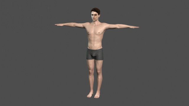 beautiful man -rigged 3d character Model 3D .c4d .max .obj .3ds .fbx .stl .blend