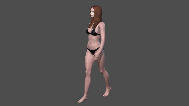 beautiful woman -rigged 3D Модель .c4d .max .obj .3ds .fbx .stl .blend 