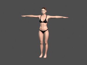 beautiful woman -rigged 3D Model