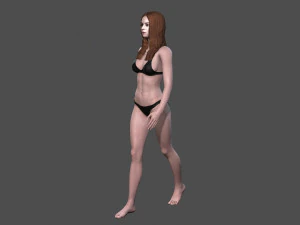 beautiful woman -rigged and animated for unity 3D Model