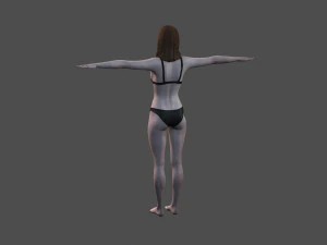beautiful woman -rigged and animated for unity 3D Model