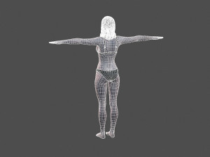 beautiful woman -rigged and animated for unity Modello 3D
