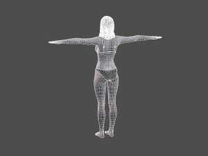 beautiful woman -rigged and animated for unity 3D Model