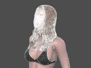 beautiful woman -rigged and animated for unity 3D Model