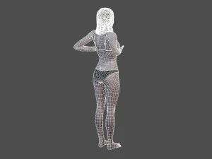 beautiful woman -rigged and animated for unity 3D Model