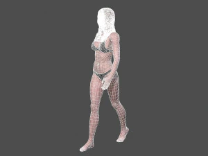beautiful woman -rigged and animated for unity 3D Model
