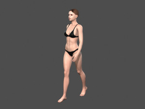 beautiful woman -rigged and animated for unity 3D 모델