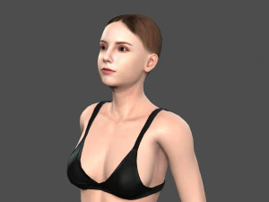 beautiful woman -rigged and animated for unity 3D Model