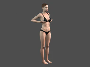 beautiful woman -rigged and animated for unity 3D Model