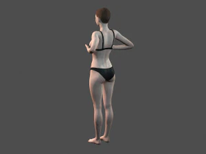 beautiful woman -rigged and animated for unity 3D Model