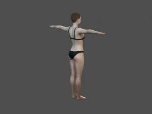 beautiful woman -rigged and animated for unity 3D Model