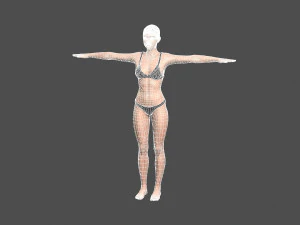 beautiful woman -rigged and animated for unity 3D Model