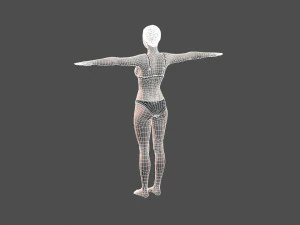 beautiful woman -rigged and animated for unity 3D Model