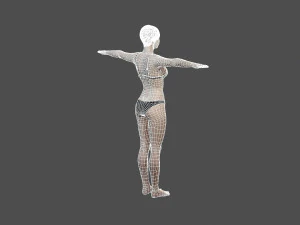 beautiful woman -rigged and animated for unity 3D Model