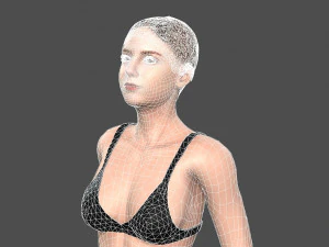 beautiful woman -rigged and animated for unity 3D Model