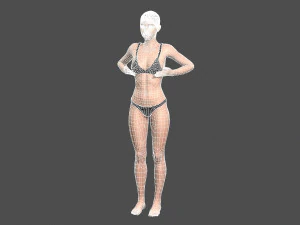beautiful woman -rigged and animated for unity 3D Model