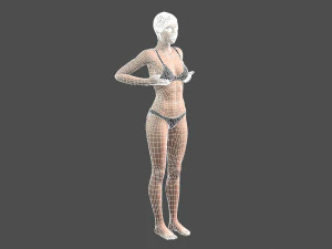 beautiful woman -rigged and animated for unity 3D Model