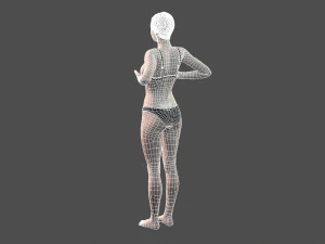 beautiful woman -rigged and animated for unity 3D Model